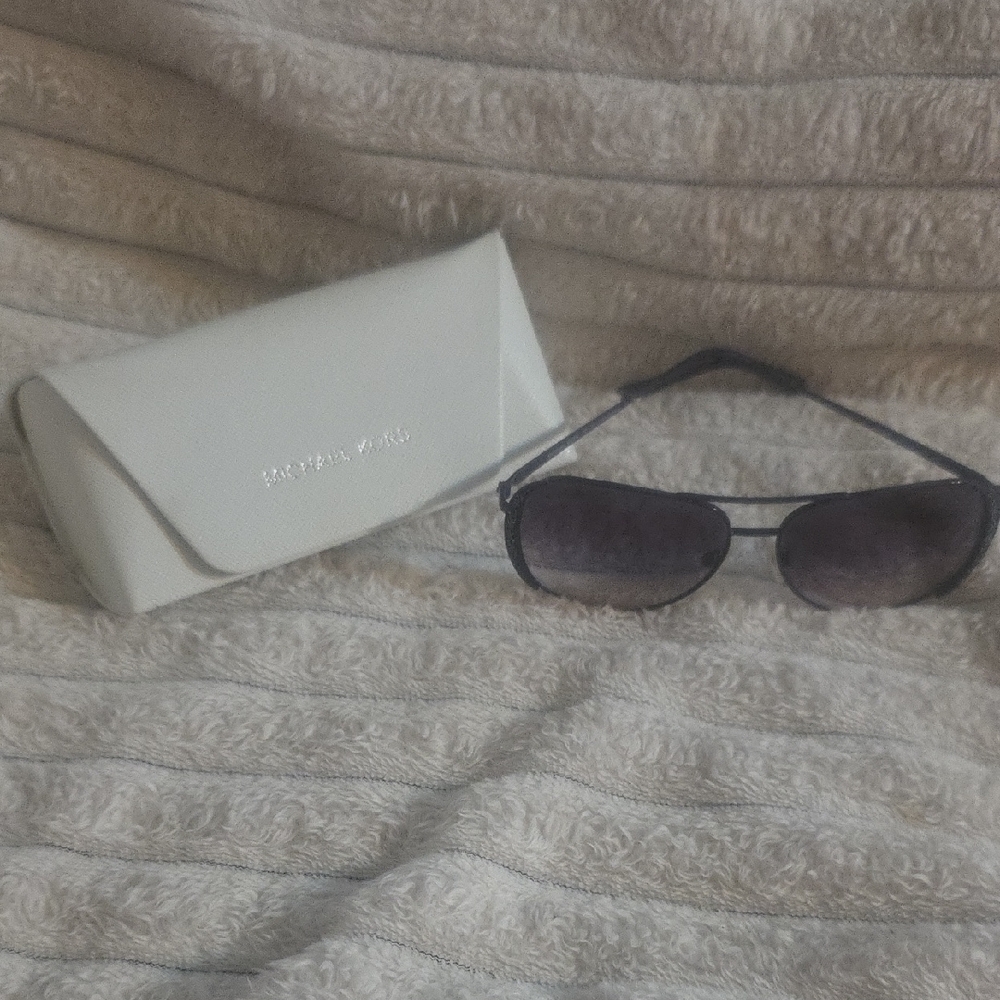 Michael Kors Purple Aviator Sunglasses with White Case